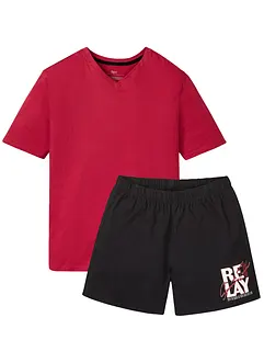 Pyjamas med shorts (2 delar), ekologisk bomull, bonprix