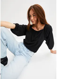 Bomullstopp med fyrkantig halsringning, bonprix