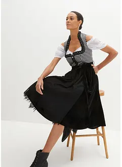 Dirndl med sammetskjol (2 delar), bonprix