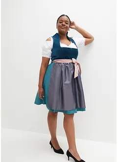 Mellanlång dirndl med sammet (2 delar), bonprix