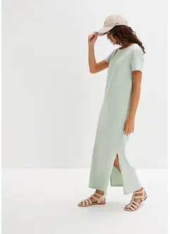 Maxiklänning i bomull med slits, bonprix