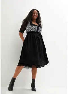 Dirndl med sammetskjol (2 delar), bonprix