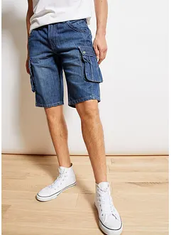 Jeansbermudas i cargomodell, normal passform, bonprix