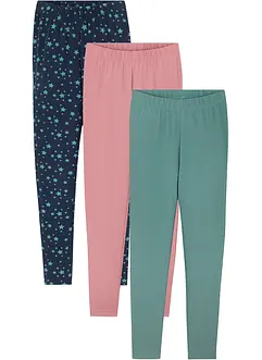 Leggings med ekologisk bomull för barn (3-pack), bonprix