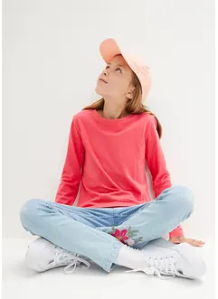 Långärmad topp av ren bomull (3-pack), bonprix