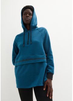 Lång sweatshirt med luva, bpc bonprix collection