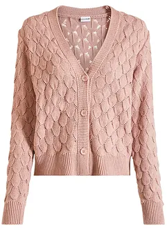 Hålmönstrad cardigan, bonprix