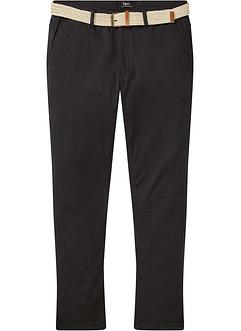 Stretchiga chinos med bekvämt snitt och skärp, normal passform, raka ben, bpc bonprix collection