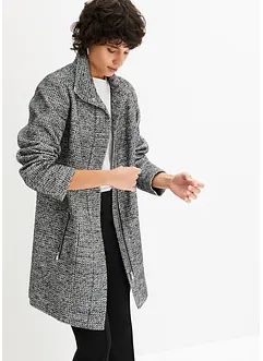 Avslappnad tunn kappa med yllelook, bonprix