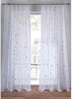 Gardin med återvunnen polyester och glansigt tryck (1-pack), bpc living bonprix collection