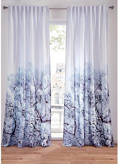 Gardinlängd med återvunnen polyester och vintrigt motiv (1-pack), bpc living bonprix collection
