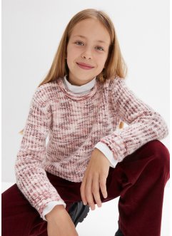 Stickad tröja med  melange-look för barn, bpc bonprix collection