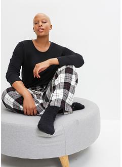 Pyjamas med flanellbyxa och presentpåse, bpc bonprix collection