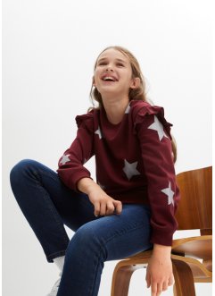 Sweatshirt med volanger för barn, bpc bonprix collection