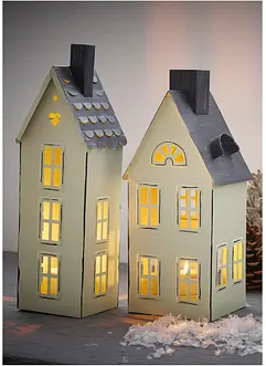 Ljuslykta i form av hus (2 delar), bonprix
