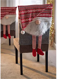 Stolsöverdrag med tomtenisse (2-pack), bonprix