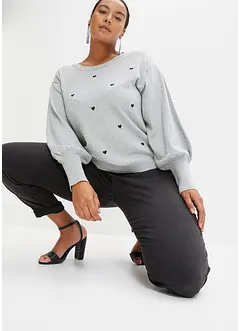 Finstickad tröja av viskosmix, bonprix