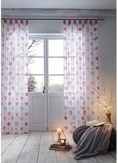 Gardin med hjärtmotiv (1-pack), bonprix