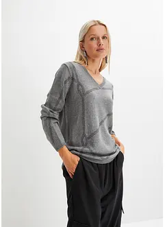 Tröja med strassapplikation, bonprix