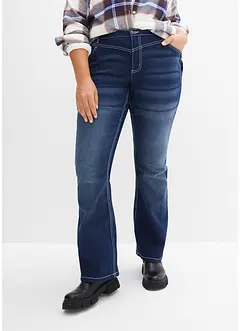 Bootcut Jeans, Mid Waist fodrade, bonprix