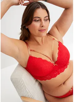 Formpressad BH med glittrande axelband, bonprix