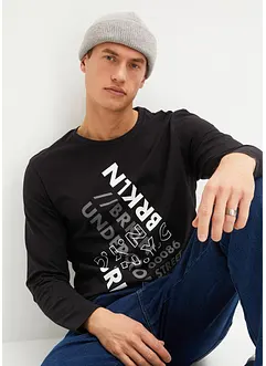 Långärmad T-shirt i ekologisk bomull, bonprix