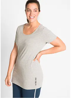 Lång topp med texttryck (2-pack), bonprix