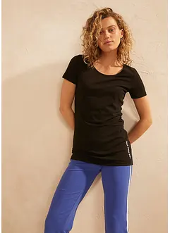 Lång topp med texttryck (2-pack), bonprix