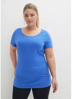 Lång topp med texttryck (2-pack), bonprix