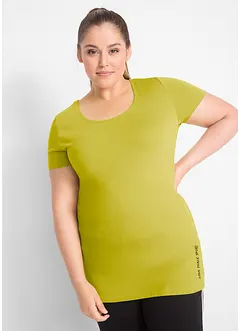 Lång topp med texttryck (2-pack), bonprix