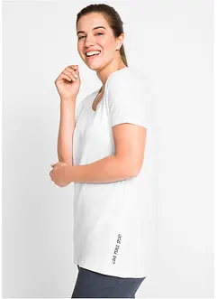 Lång topp med texttryck (2-pack), bonprix