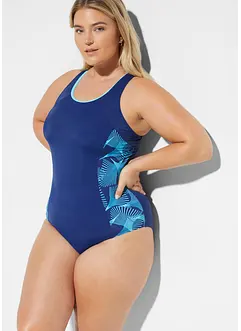 Sportig baddräkt med infällningar i sidan, bonprix