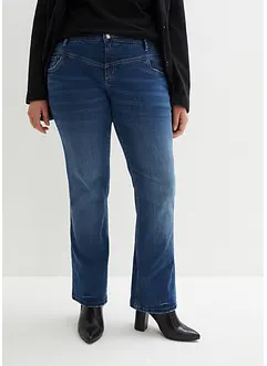 Stretchiga bootcutjeans med medelhög midja, bonprix