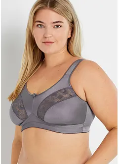 Avlastande BH utan bygel, med vadderade axelband (2-pack), bonprix