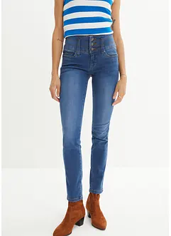 Formande jeans med hög midja, smal passform, bonprix