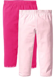 Caprileggings med ekologisk bomull för barn (2-pack), bonprix