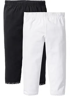 Caprileggings med ekologisk bomull för barn (2-pack), bonprix