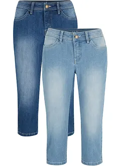 Stretchiga caprijeans (2-pack), bonprix