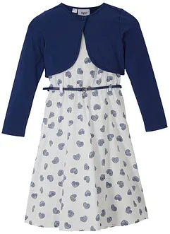 Klänning + bolero + skärp för barn (3 delar), bonprix