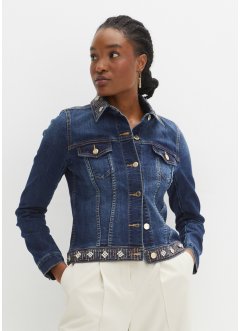 Jeansjacka med strassdetaljer, BODYFLIRT boutique