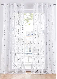 Gardin med glansigt mönster (1-pack), bonprix