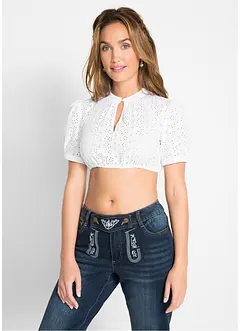 Dirndlblus med hålspets, bonprix