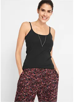 Linne med smala axelband och bomull (3-pack), bonprix