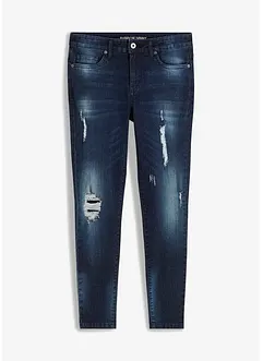 Korta stuprörsjeans med destroyed-detaljer, bonprix