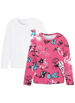 Boxy topp i ekologisk bomull (2-pack), bonprix