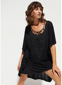 Transparent strandtunika av viskos, bonprix