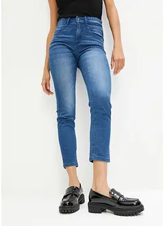 Stretchiga mjuka stuprörsjeans med hög midja, bonprix