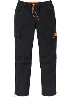 Cargobyxa i dra på-modell, avslappnad passform, raka ben, bonprix