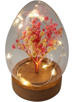 Prydnadsfigur ägg med torkade blommor och LED-belysning, bpc living bonprix collection