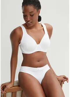 T-shirtbehå med bygel och glansigt material (2-pack), bonprix